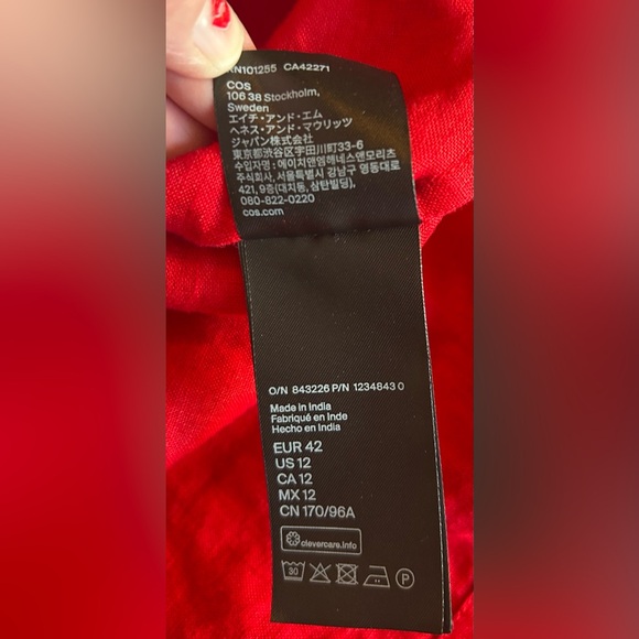 🎉 Host Pick 🎉 COS Bow Detail Linen Midi Dress - Picture 7 of 13